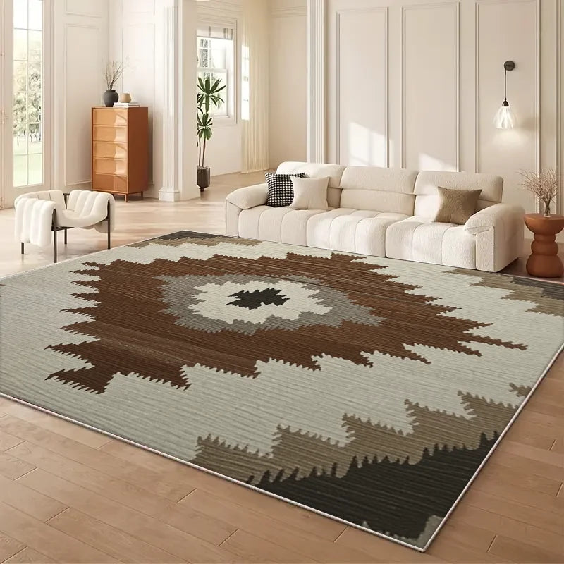VIKAMA Moroccan Geometry Area Rug Wabi Sabi Living Room