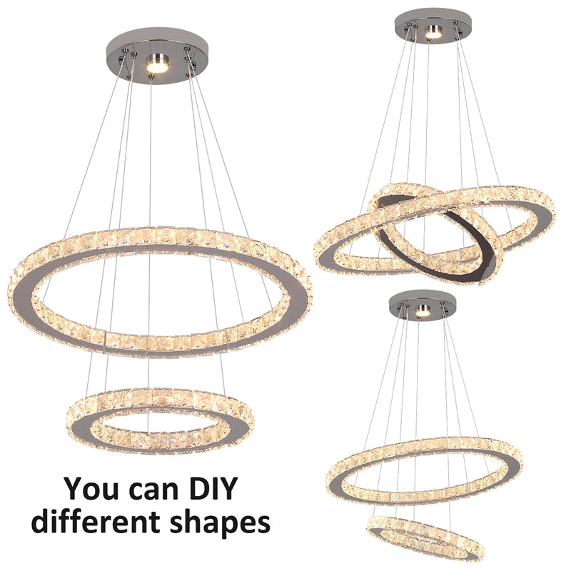 Crystal Pendant Lights Hanging Ceiling Lamps For Dining Room Nordic Modern Chandeliers For Living Room 2021 Indoor Lighting Home