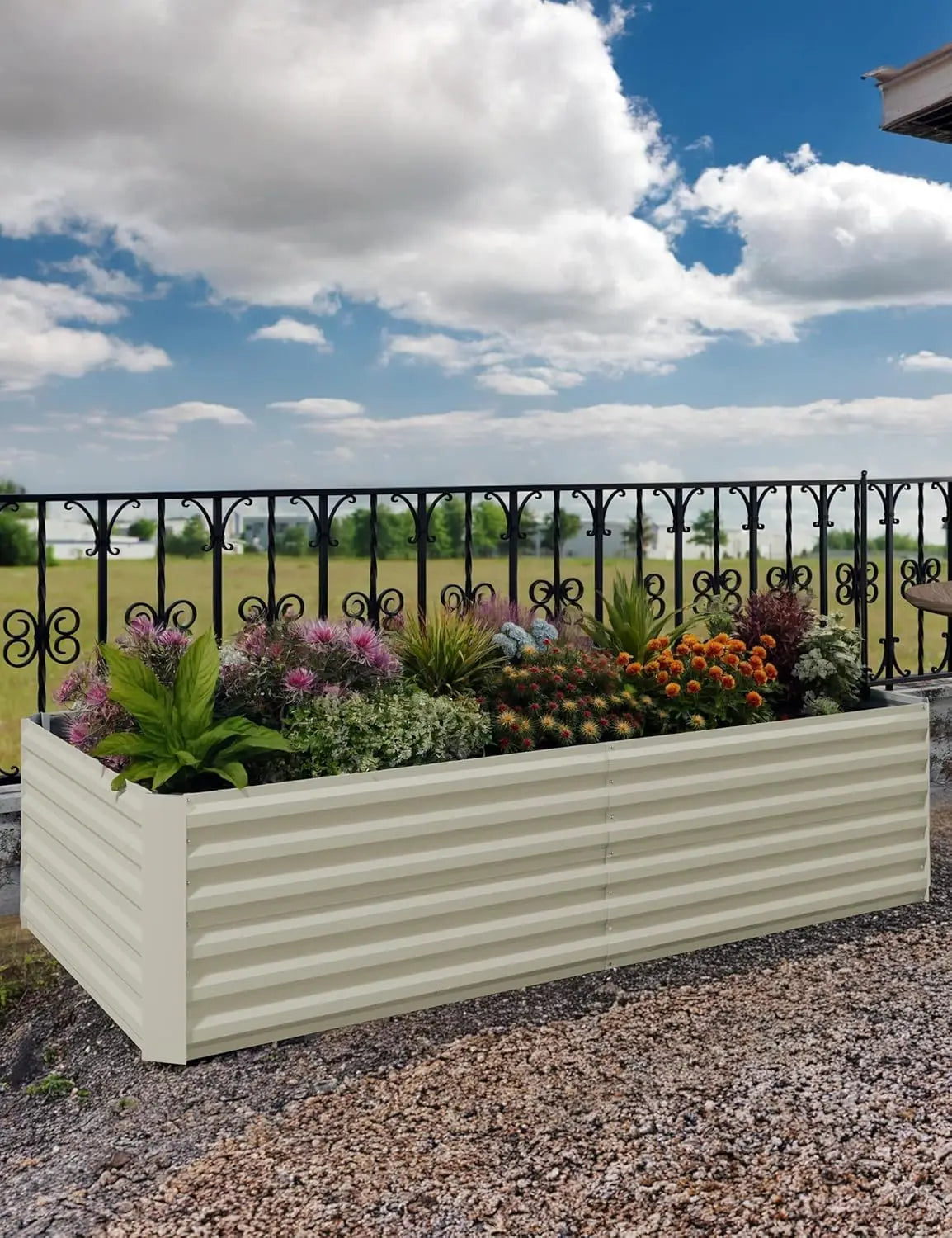 Studyset Outdoor Metal Raised Garden Bed For Vegetables And Herbs