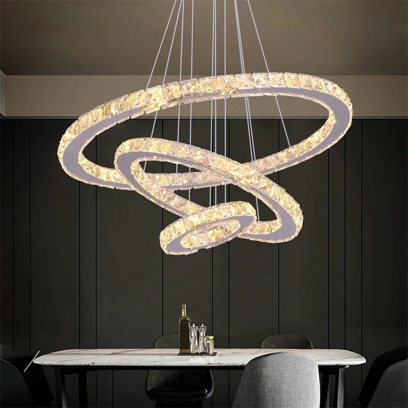 Crystal Pendant Lights Hanging Ceiling Lamps For Dining Room Nordic Modern Chandeliers For Living Room 2021 Indoor Lighting Home