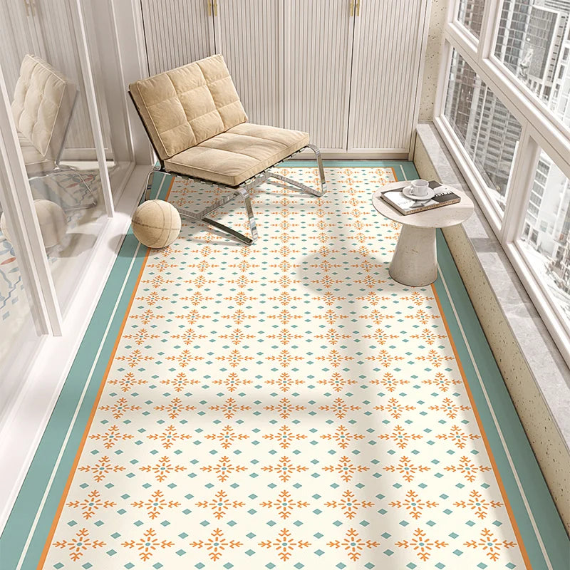 Modern Style Pvc Carpets Indoor Large Area Scrubable Carpet Bedroom Cloakroom Study Rugs Balcony Kitchen Waterproof Non-slip Rug