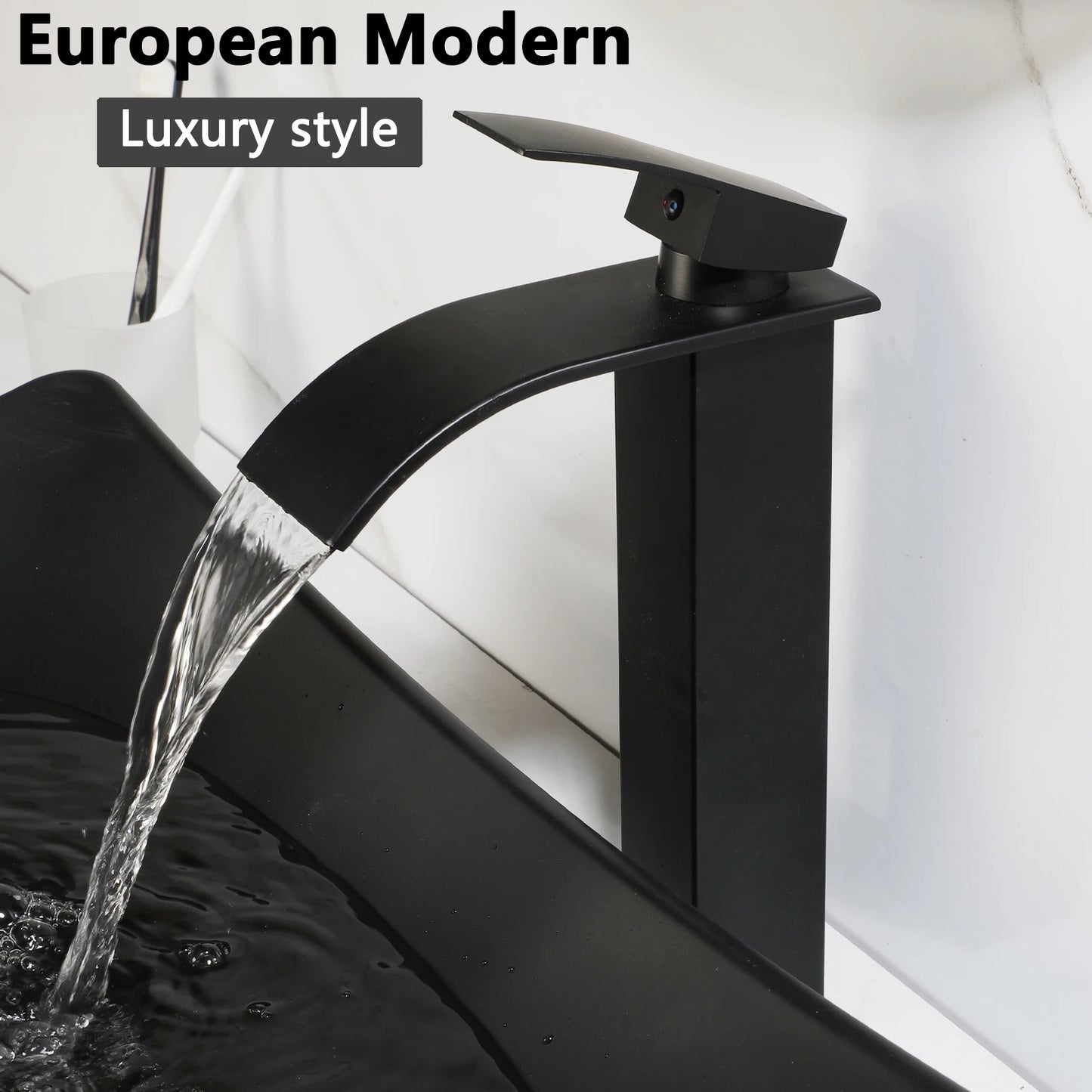 YANKSMART Vessel Sink Modern Above Counter Basin With Faucet