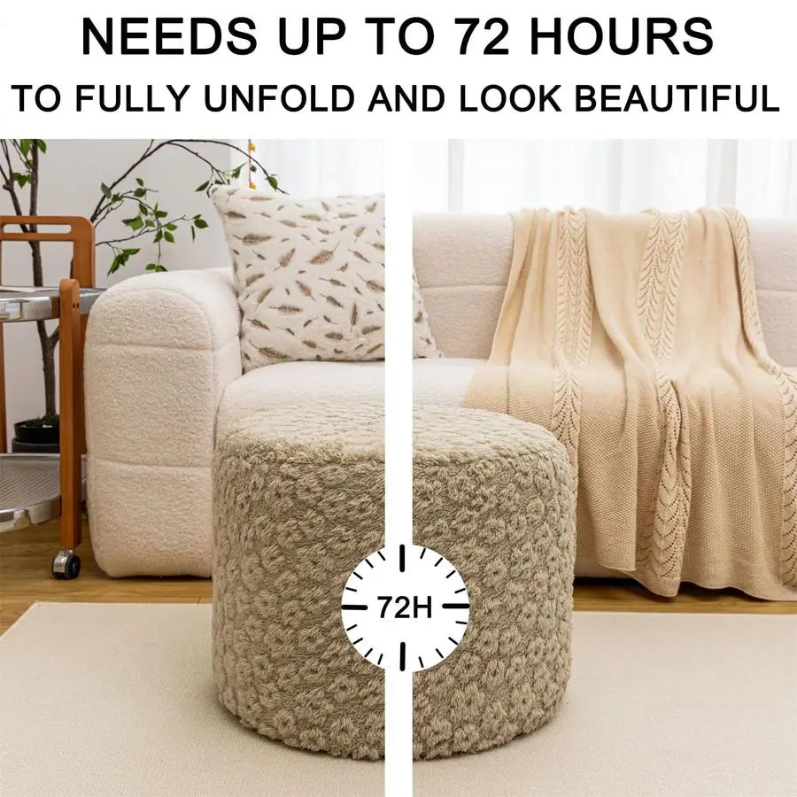XMSJ Foot Rest Round Boho Floor Pouf Ottoman Bean Bag