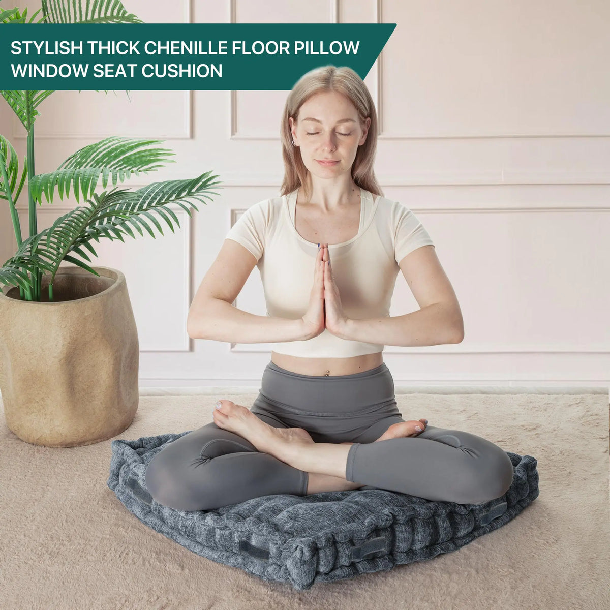 Triangular Reading Cushion With Removable Insert For Ergonomic Floor Seating