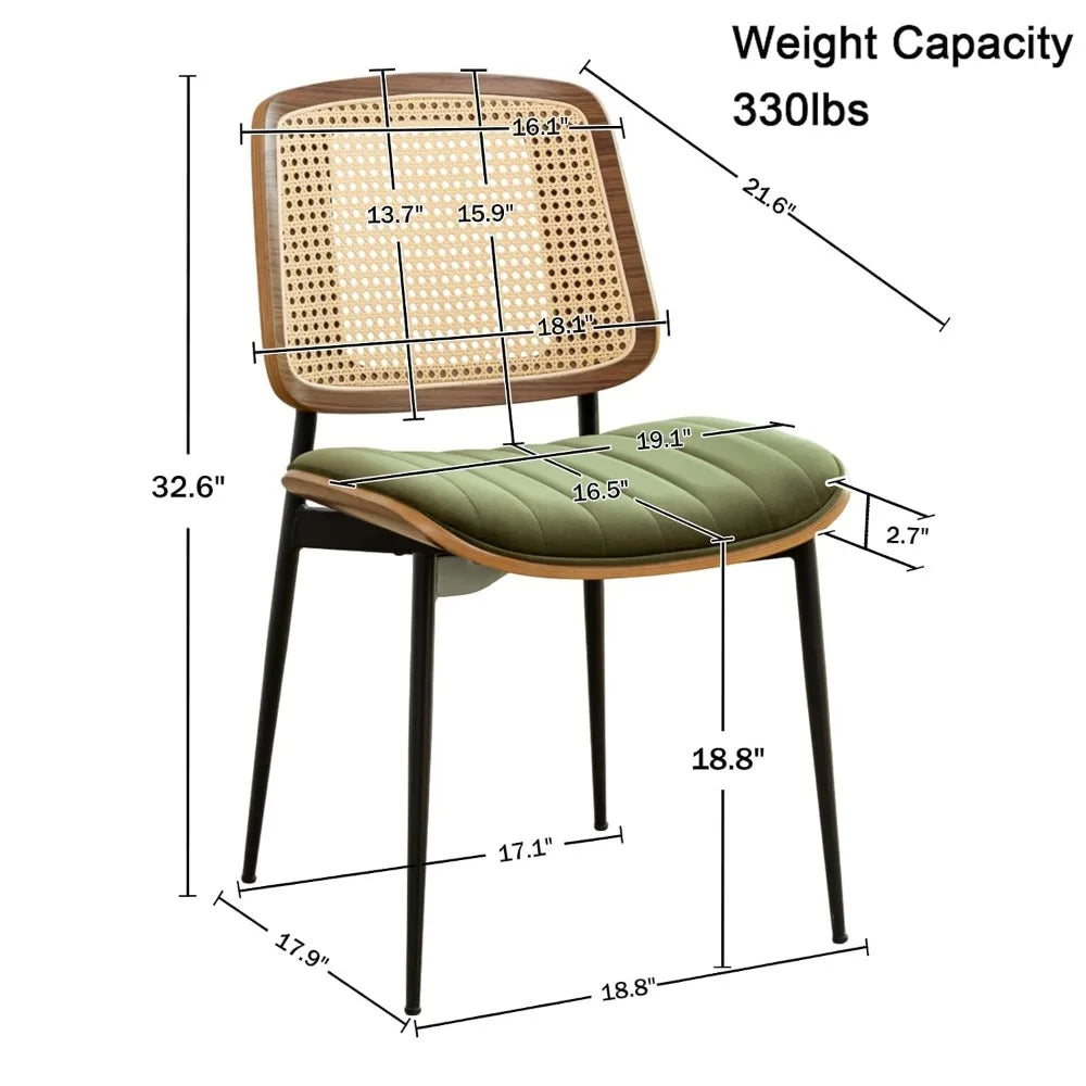 Mid Century Modern Dining Chairs Walnut Bentwood Upholstered Seats