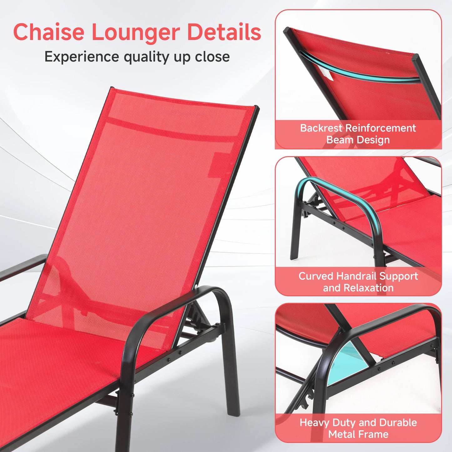 JHK Folding Portable 8 Leg Beach Outdoor Chair With Armrests