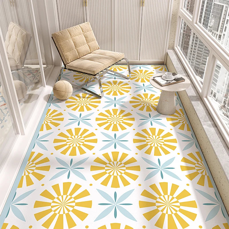 Modern Style Pvc Carpets Indoor Large Area Scrubable Carpet Bedroom Cloakroom Study Rugs Balcony Kitchen Waterproof Non-slip Rug