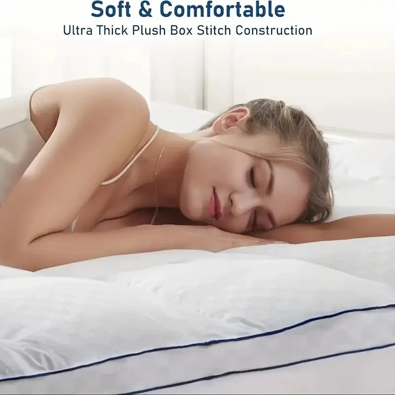 HGETVE Extra Thick Mattress Covers Topper 1000Gsm Cooling Noiseless Breathable Fitted 8-21 Deep Pocket Machine Washable