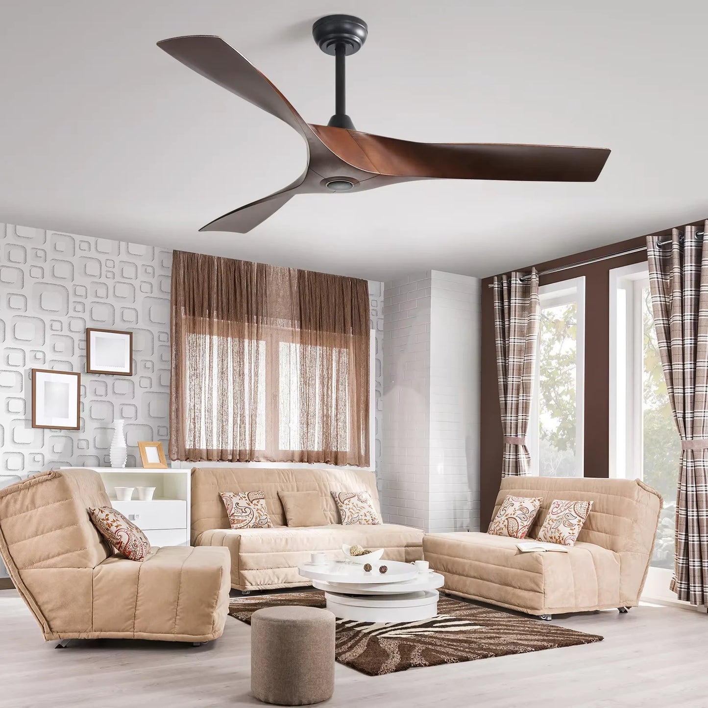 Sofucor Modern Ceiling Fan DC 6-Speed With Remote Control