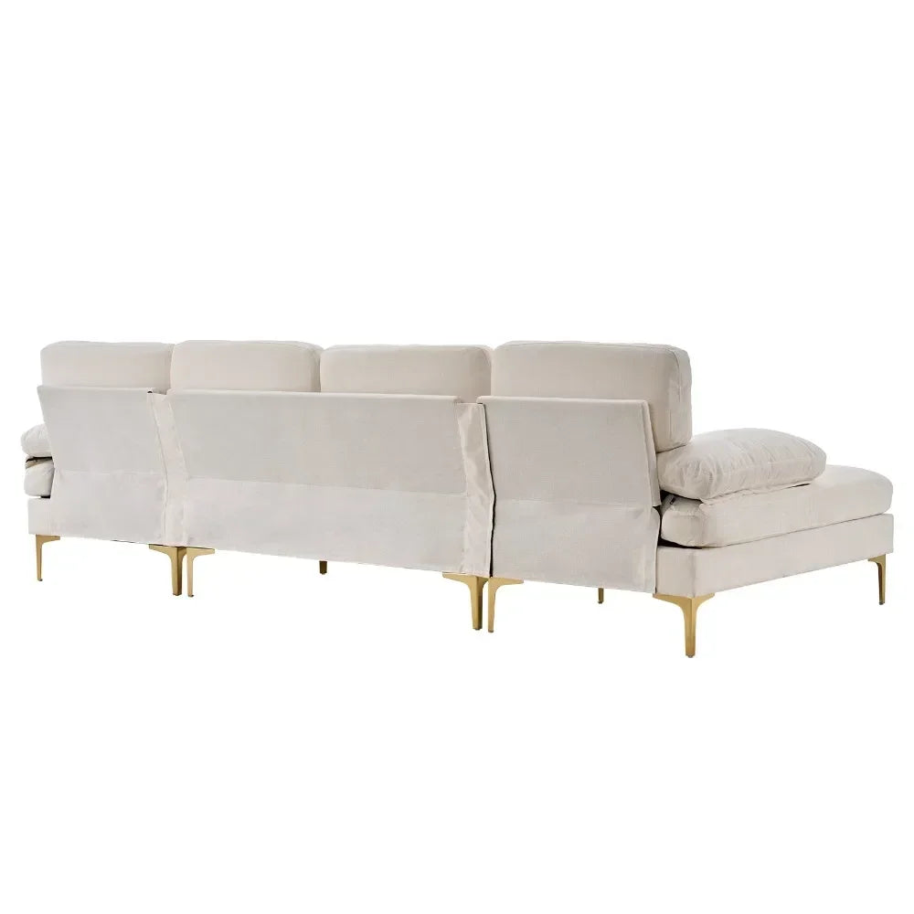 U Shaped 4 Seat Indoor Modular Sofa for Living Room