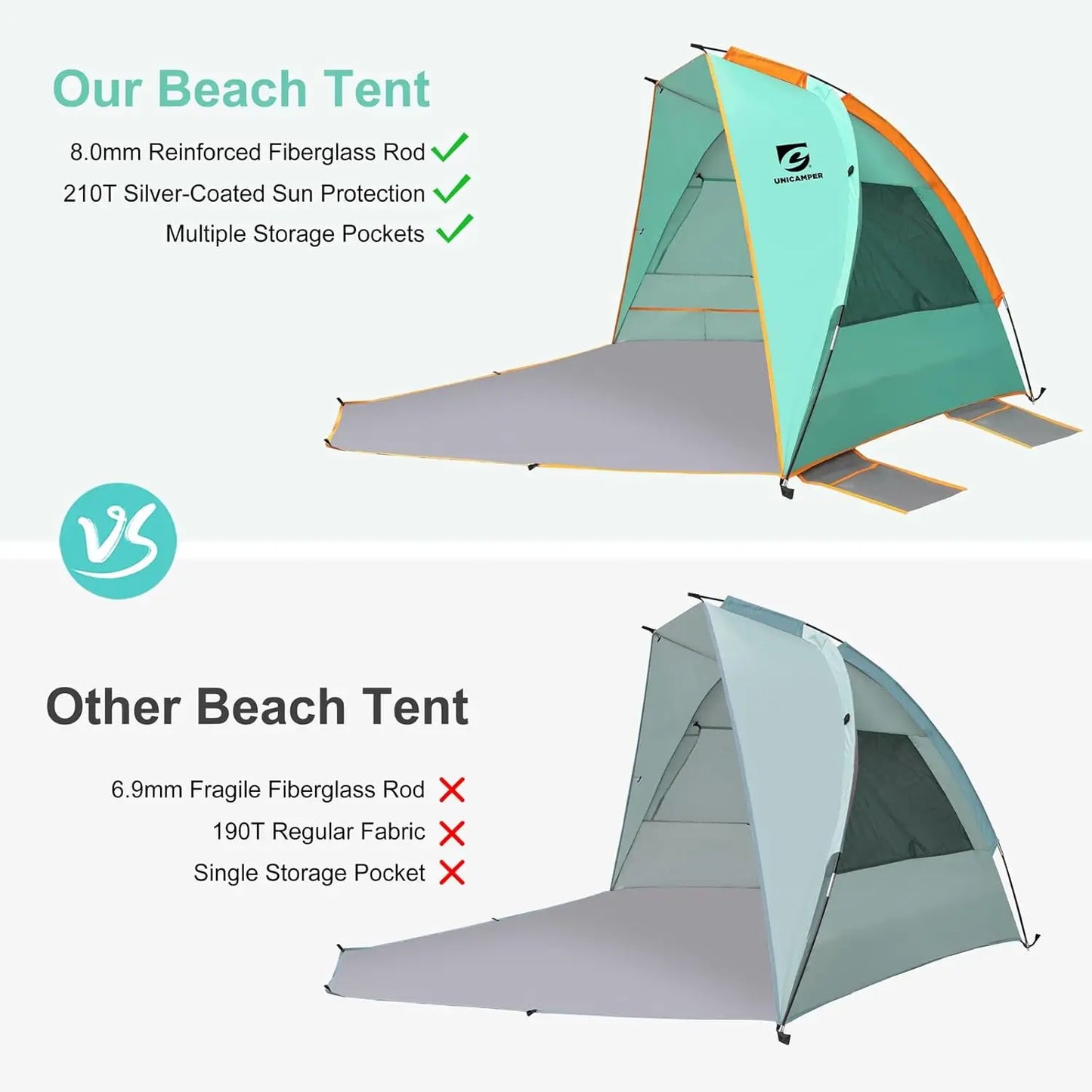Unp Beach Tent 3 Person Shelter UPF 50 Plus Outdoors