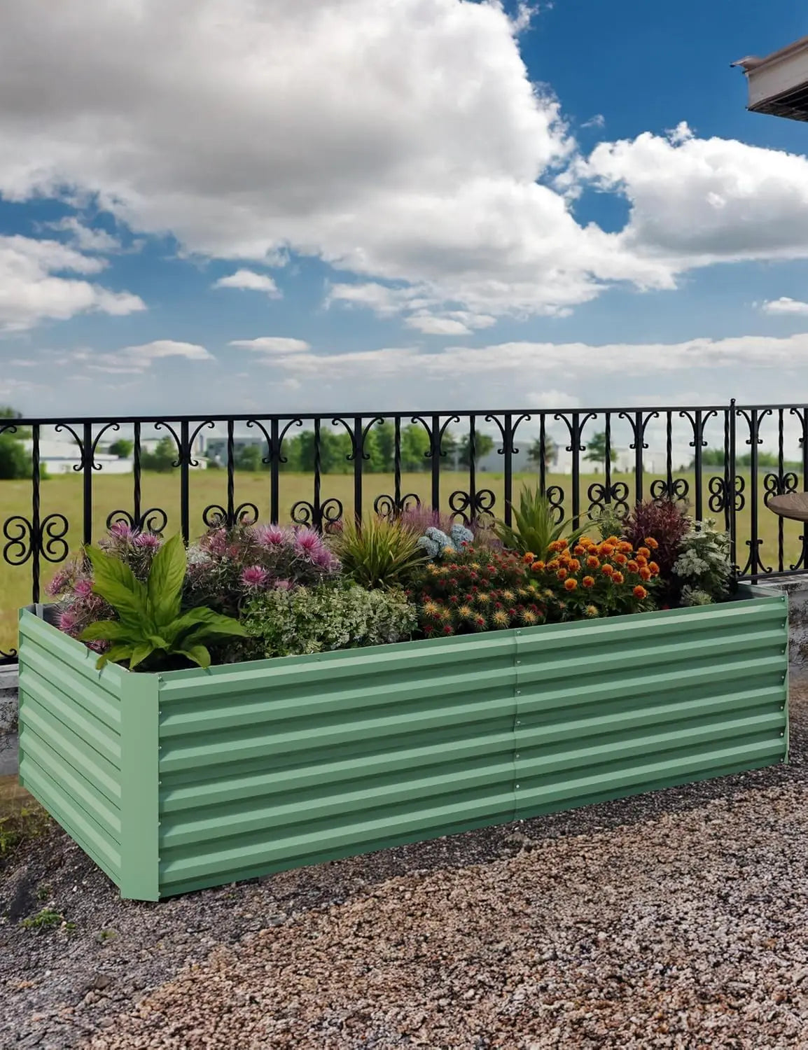Studyset Outdoor Metal Raised Garden Bed For Vegetables And Herbs