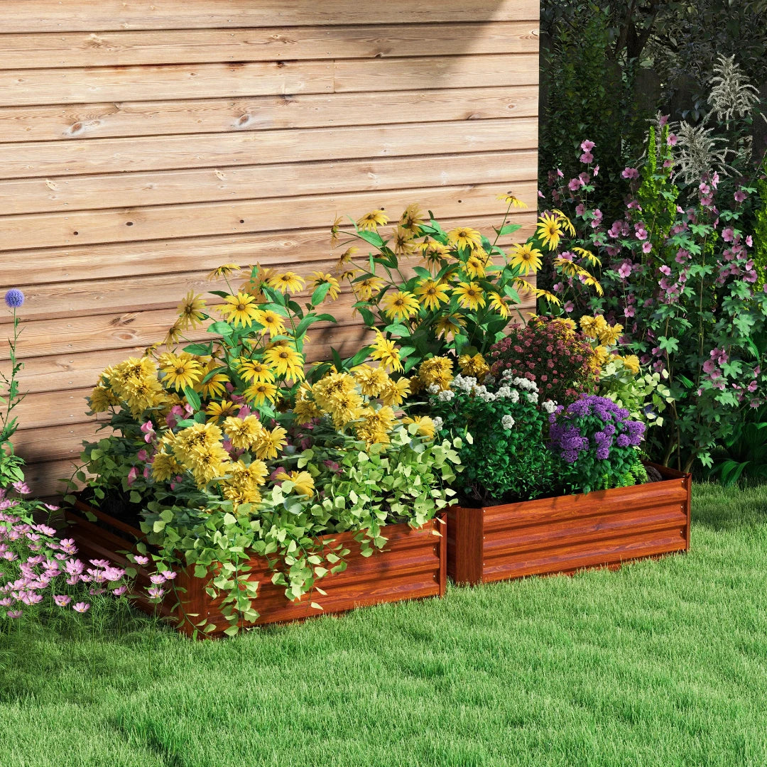 Galvanized Raised Garden Beds for Outdoor Vegetables and Flowers