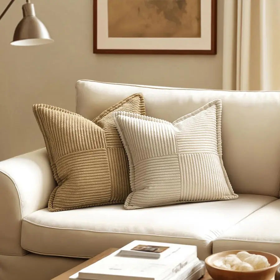 Decorative Euro Sham Pillow Covers Set of 2 for Sofa