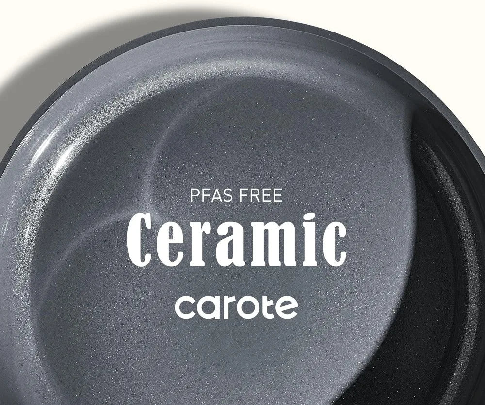 Ceramic Nonstick Cookware Set PFAS and PTFE Free Safe for All Stovetops