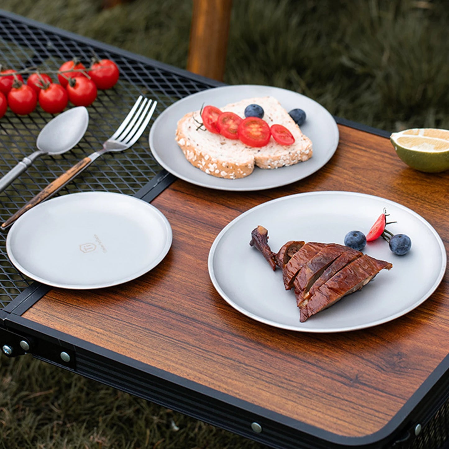 Titanium Purification Plate Dinnerware Stackable Camping Tray