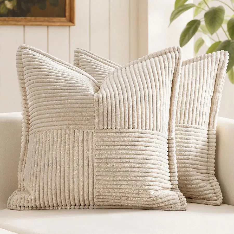 Decorative Euro Sham Pillow Covers Set of 2 for Sofa