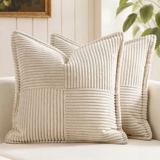 Decorative Euro Sham Pillow Covers Set of 2 for Sofa