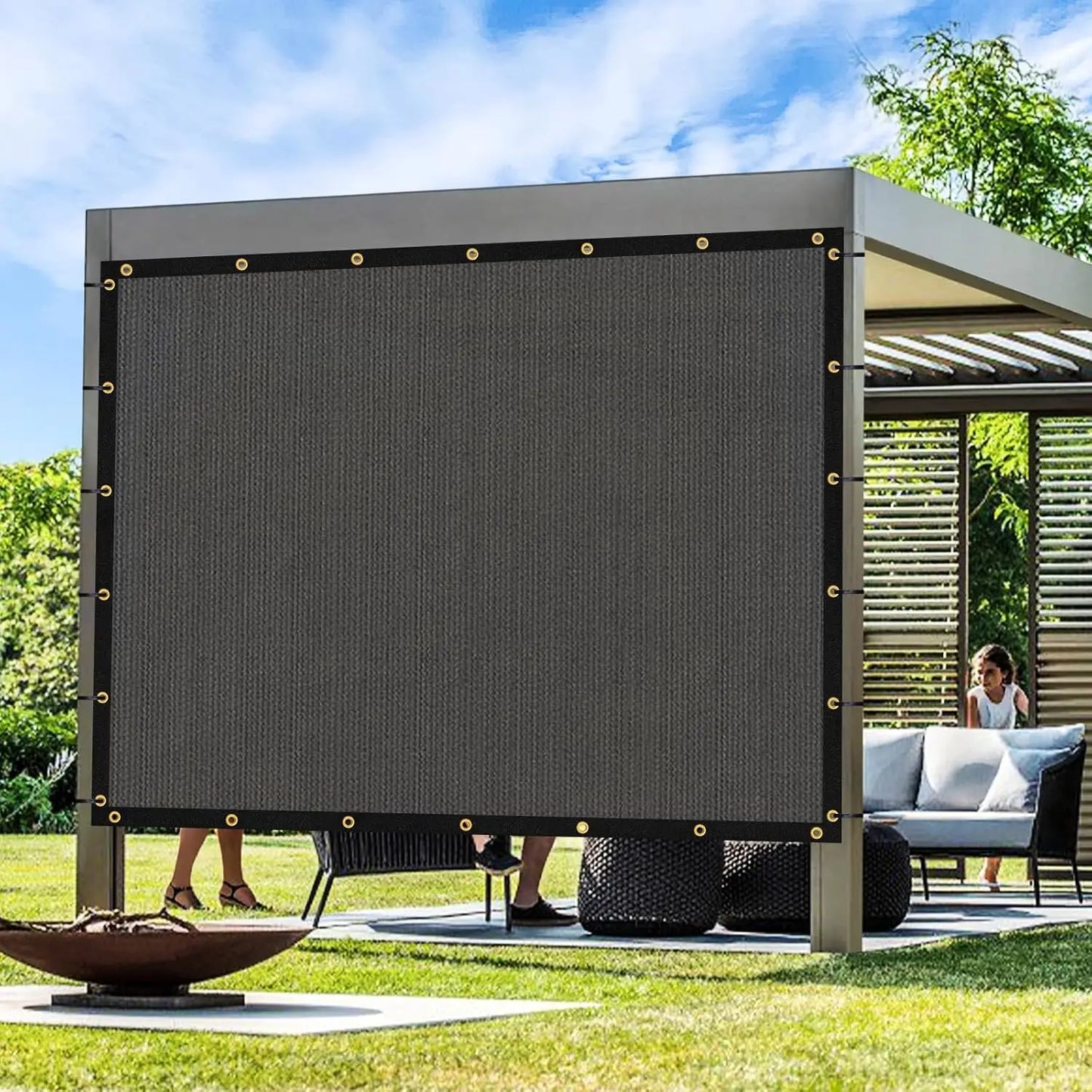 Outdoor Pergola Sun Shade Cloth HDPE UV Protection Canopy
