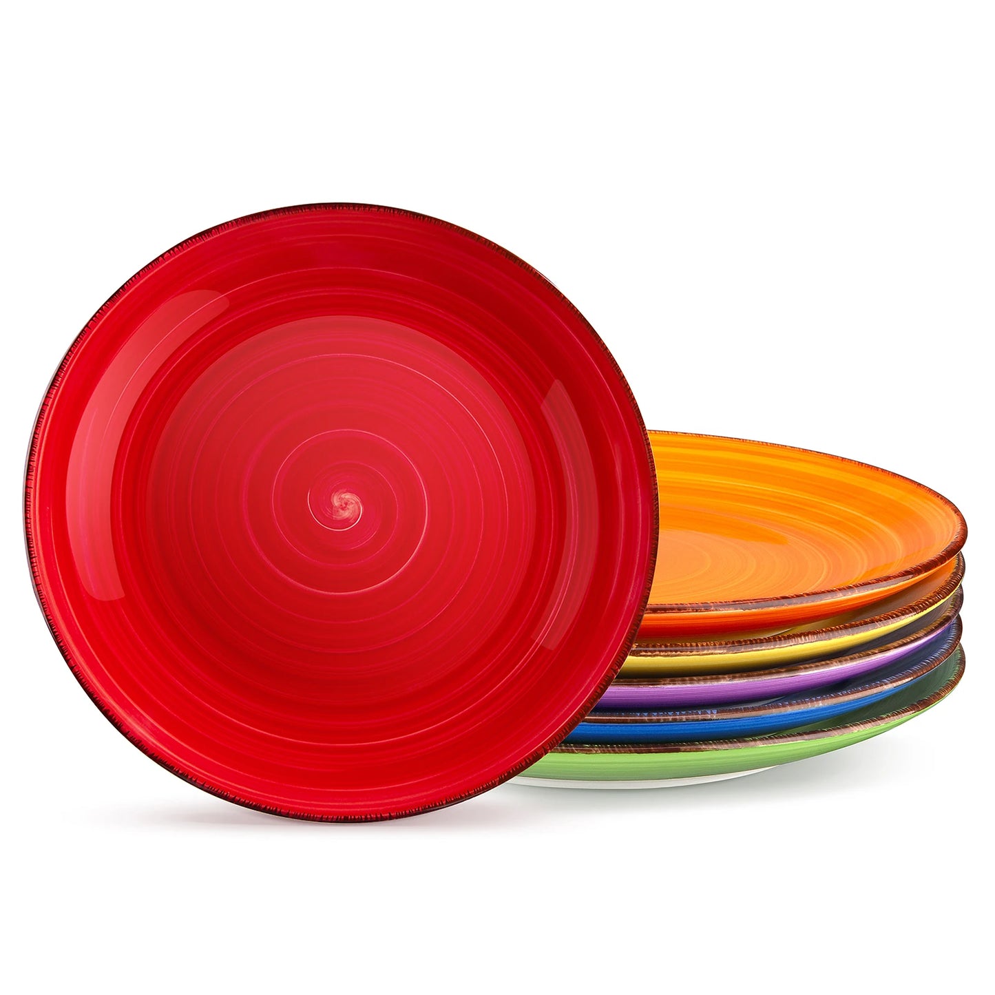 Malacasa Hand Painted Six Piece Rustic Dinner Plate Set