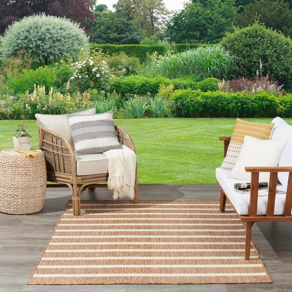 Jute Area Rug Non Shedding Easy Clean Living Room Durable