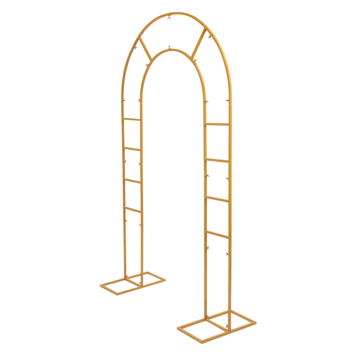 7.2*4.3 FT Wedding Arch Frame Stand Heavy Duty Metal Party Decoration Arch for Ceremony, Birthday Party, Baby Shower, Event Backdrop Support