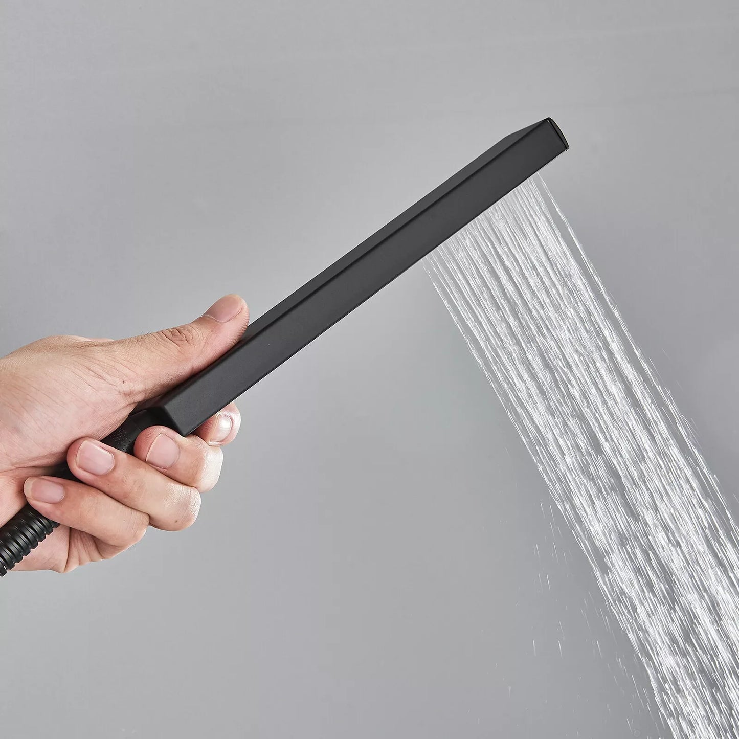 MYQualife Wall Mount Shower Faucet With Rainfall Mixer Sprayer