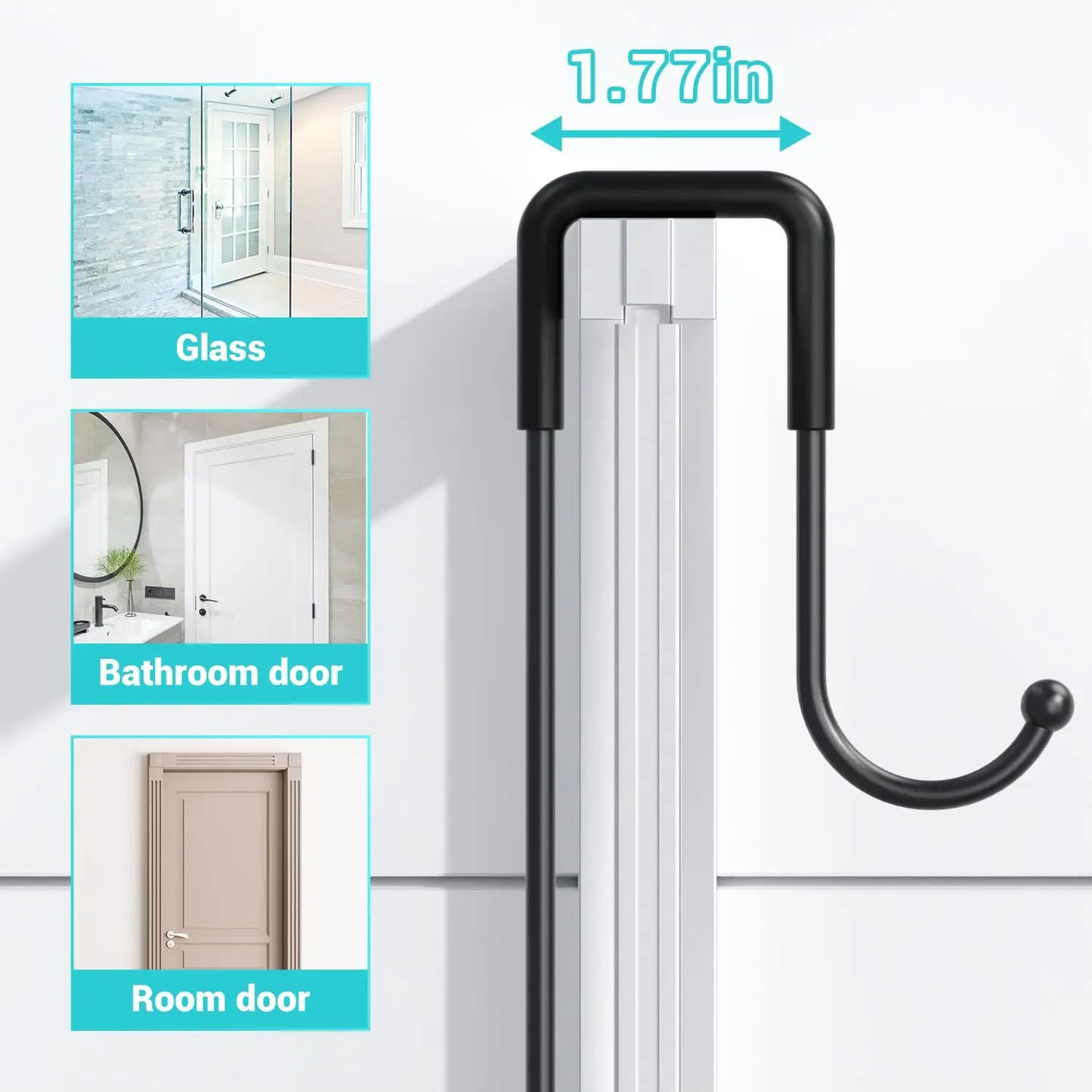 Shower Caddy Adhesive, No Drill Bathroom Shower Organizers, with Removable Hooks, Rust Proof Shower Shelves, Wall-Mounted Shower Holder