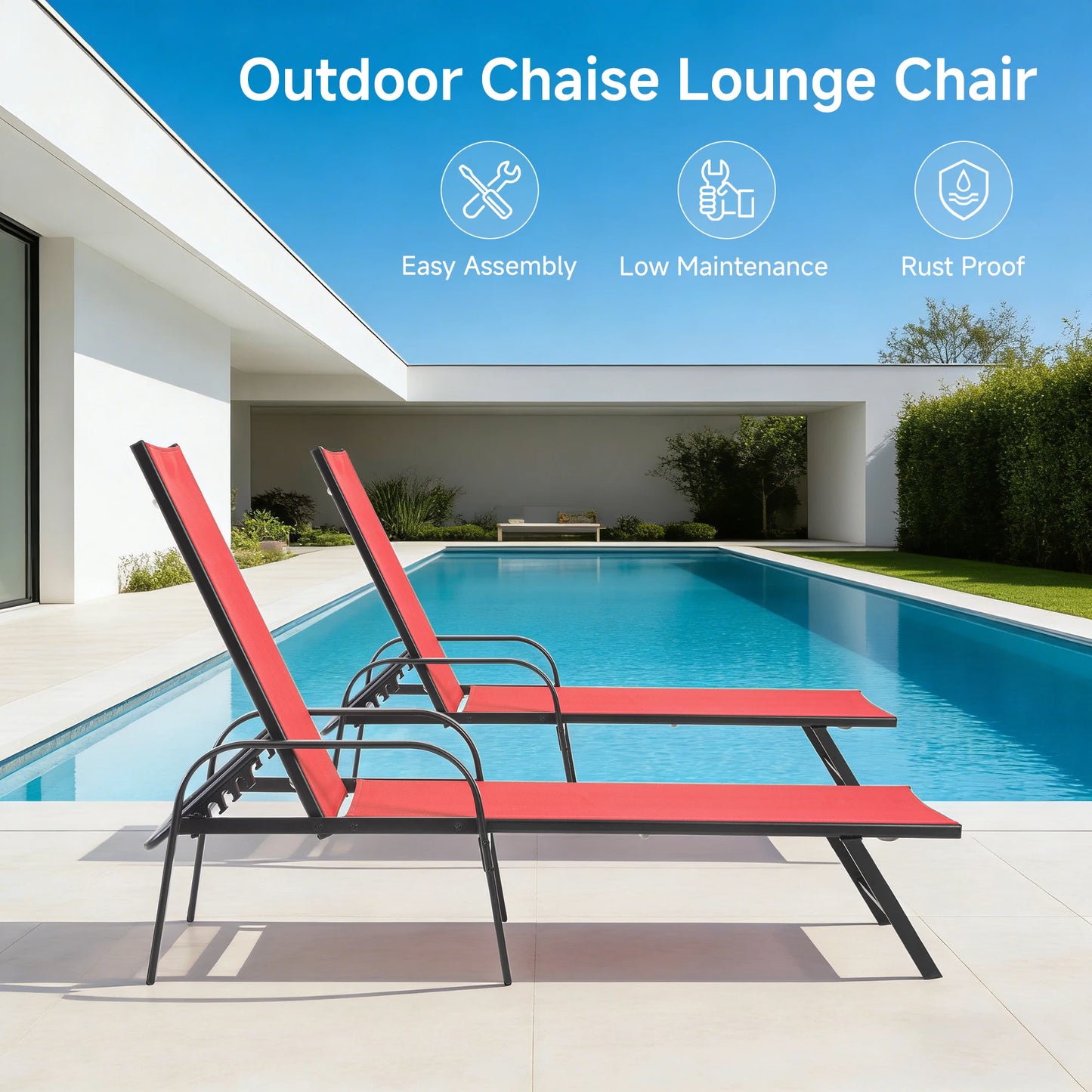 JHK Folding Portable 8 Leg Beach Outdoor Chair With Armrests