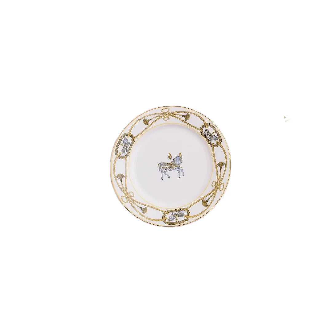Light luxury bone china war horse western food plate personalized steak plate afternoon tea snack plate dinner plate coffee cup