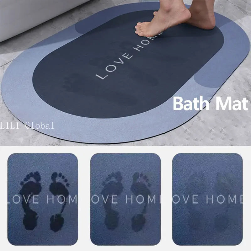 Absorbent Anti Slip Bathroom Mat For Shower And Bathtub Floors