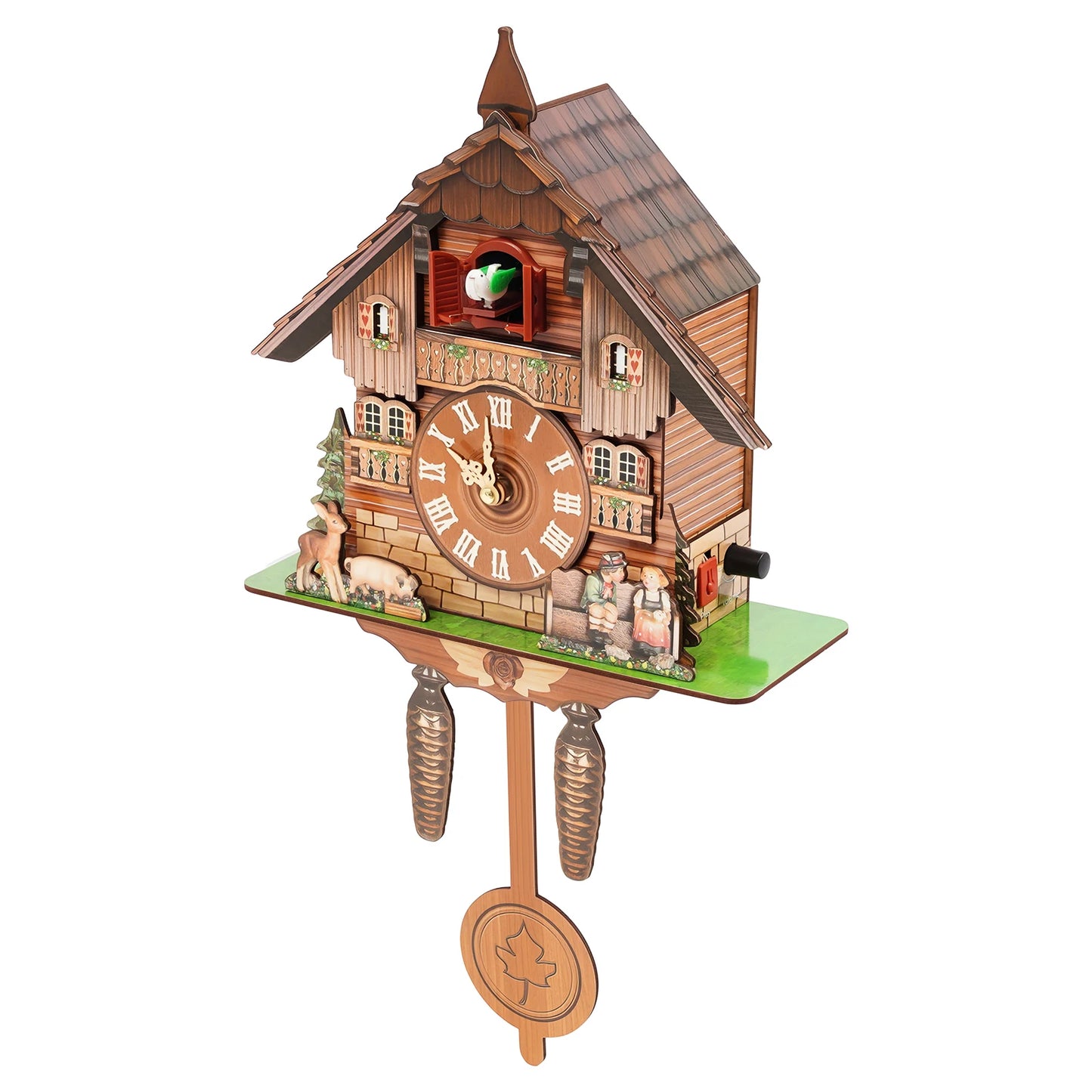 Vintage Cuckoo Wall Clock With Bird Chime Nordic Decor