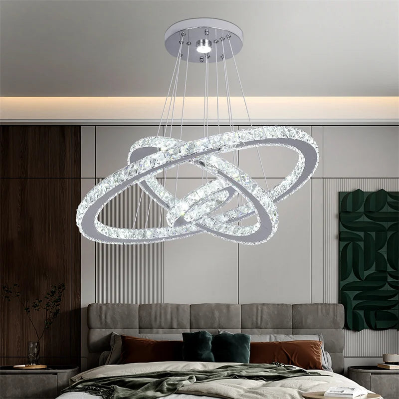 Crystal Pendant Lights Hanging Ceiling Lamps For Dining Room Nordic Modern Chandeliers For Living Room 2021 Indoor Lighting Home