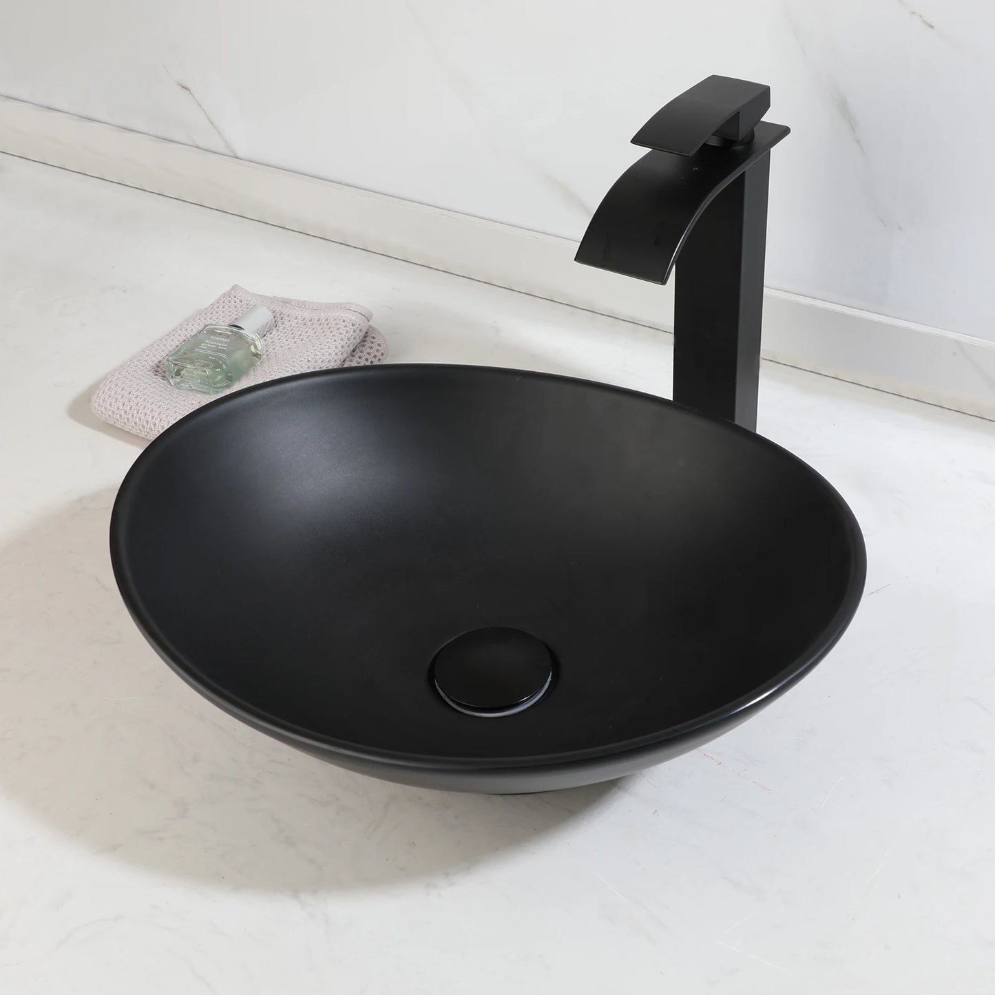 YANKSMART Vessel Sink Modern Above Counter Basin With Faucet