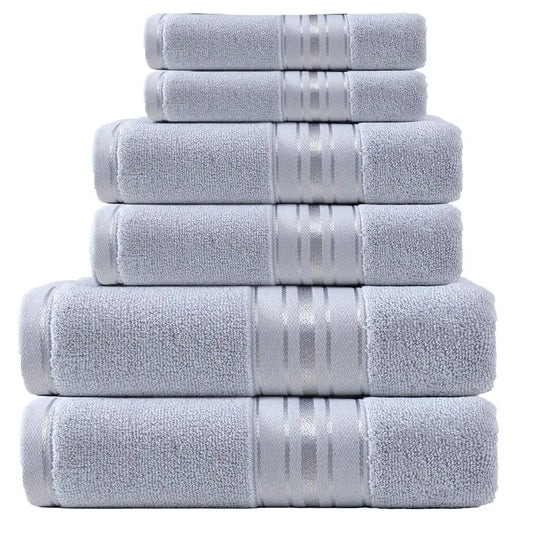 Luxury Six Piece Turkish Cotton Towel Set For Bathroom