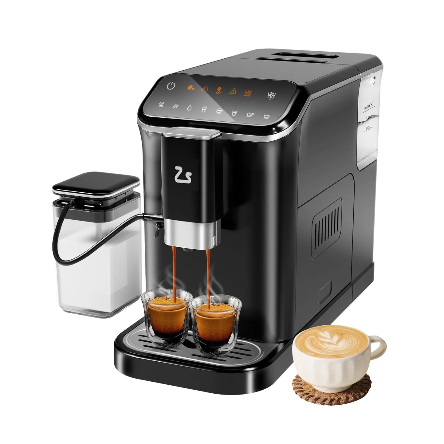HiMISS 20 Bar Fully Automatic Espresso Machine With Grinder