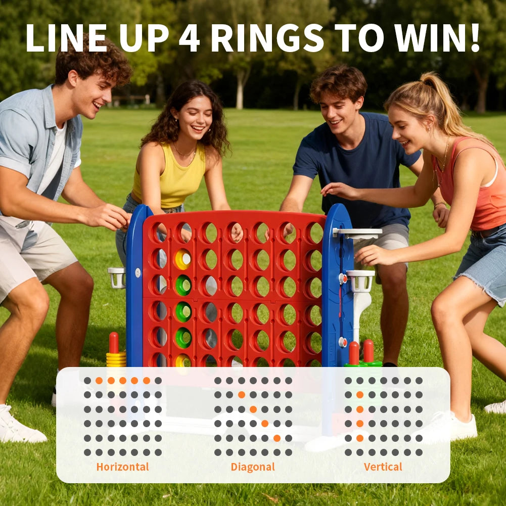 Giant 4 in a Row 3-in-1 Outdoor Garden Game Set