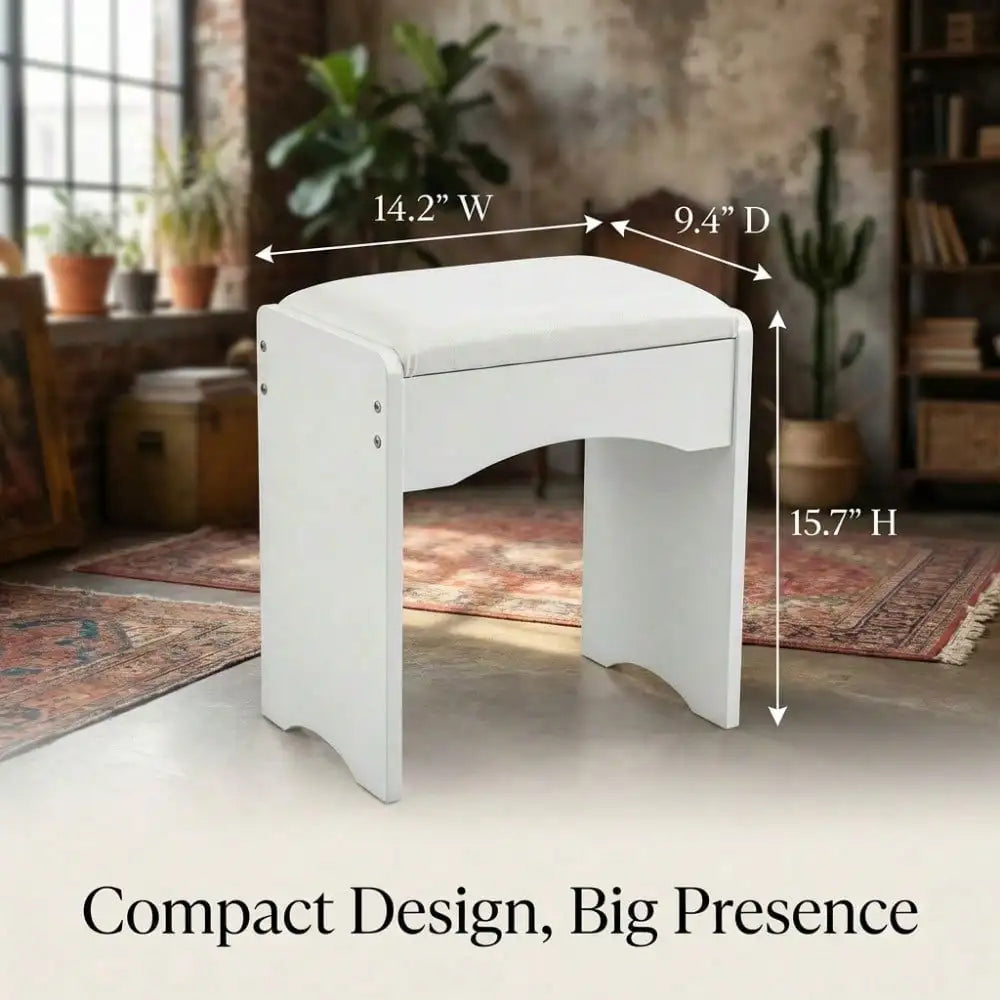 Multi Use Vanity Stool Dressing Chair Piano Bench Bedroom Footrest