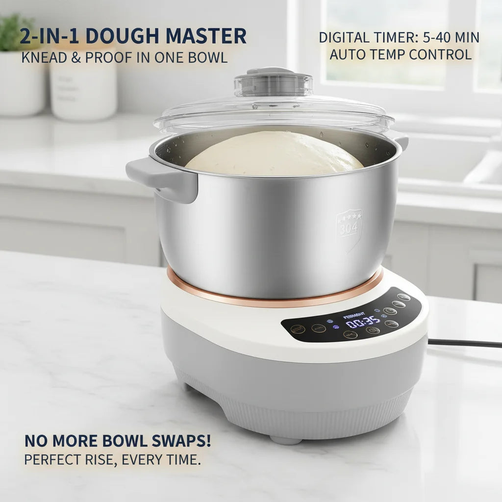 Electric Dough Maker With Ferment Function Stainless Steel 200W Mixer
