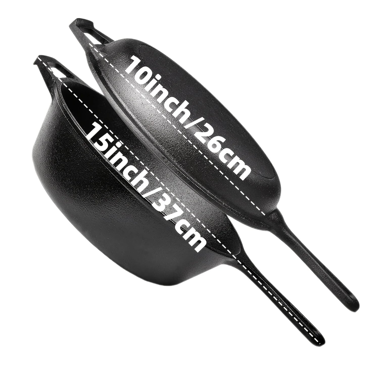 AEDG 3 Piece Cast Iron Skillet Set Nonstick Durable Pans