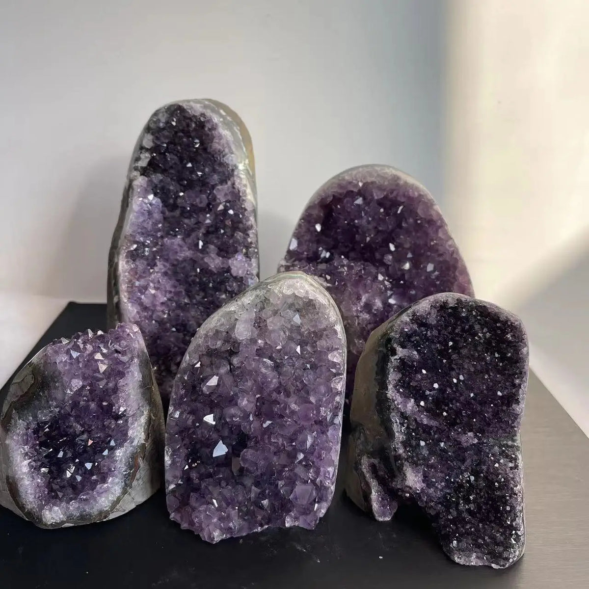 Natural Amethyst Crystal Cluster Quartz Healing Stone Home Decor