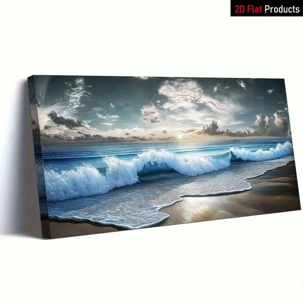 XMSJ Ocean Waves Seascape Canvas Wall Art Print Premium Quality