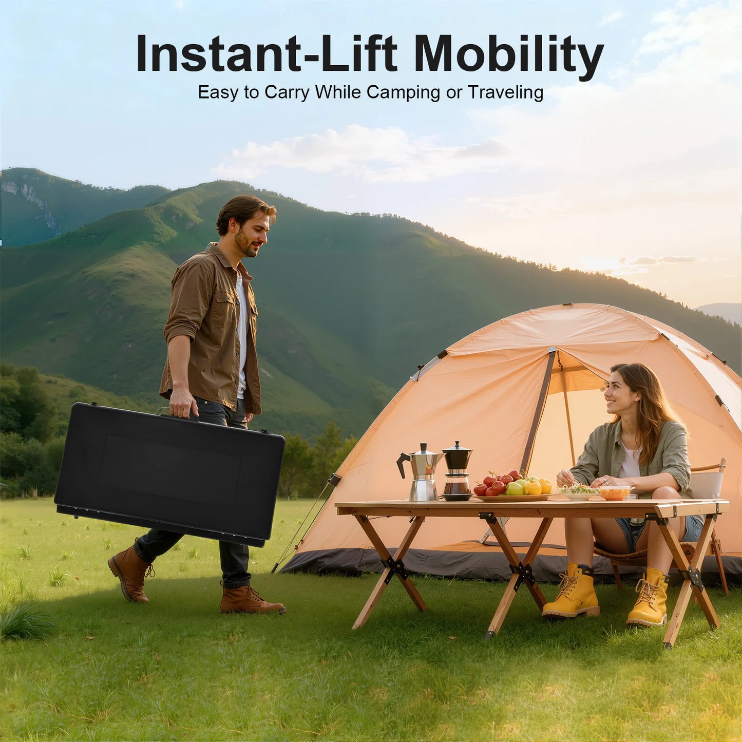 NONED Portable 3 Burner Camping Stove Gas Grill With Ignition
