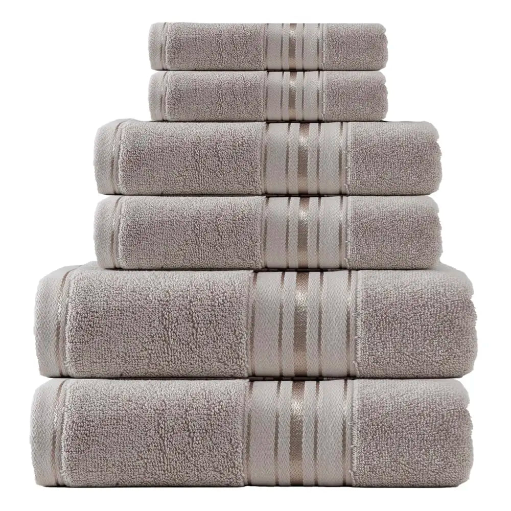 Luxury Six Piece Turkish Cotton Towel Set For Bathroom
