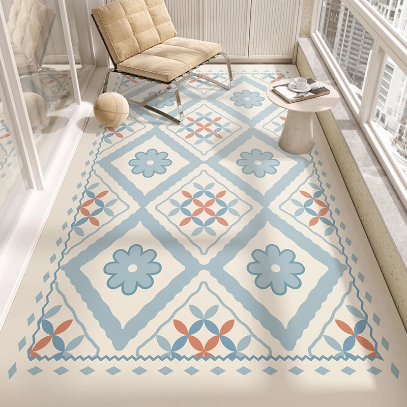 Modern Style Pvc Carpets Indoor Large Area Scrubable Carpet Bedroom Cloakroom Study Rugs Balcony Kitchen Waterproof Non-slip Rug