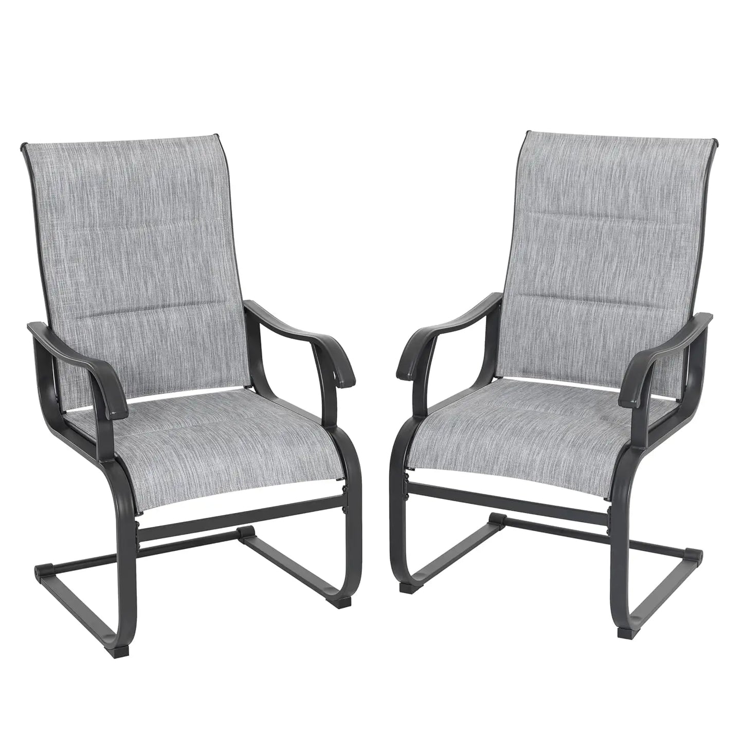 Patio Dining Chairs Set Outdoor All Weather Textilene High Back