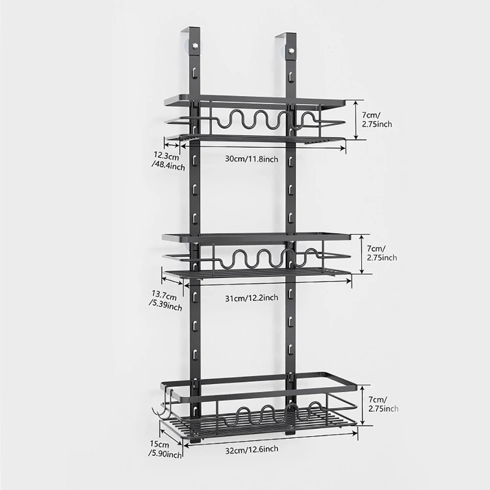 HobbyLane Over The Door Pantry Organizer Shelves Five Tier Metal Rack